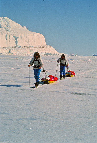 Thule, Groenlandia 1993, traversata Isertok-Thule dei fratelli Messner, foto di Renato Moro